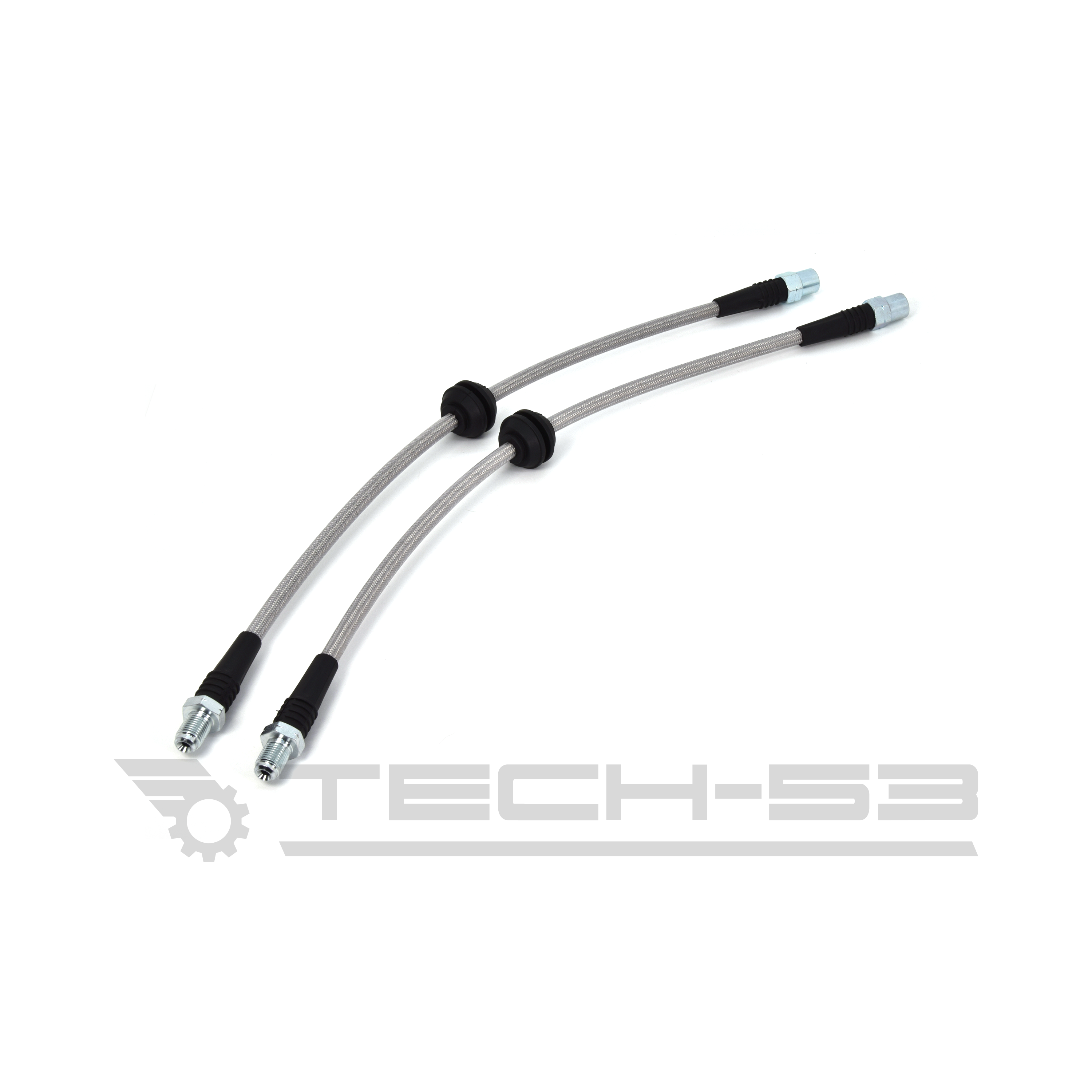 BMW E30 FRONT STAINLESS STEEL BRAKE LINE PAIR – DOT COMPLIANT