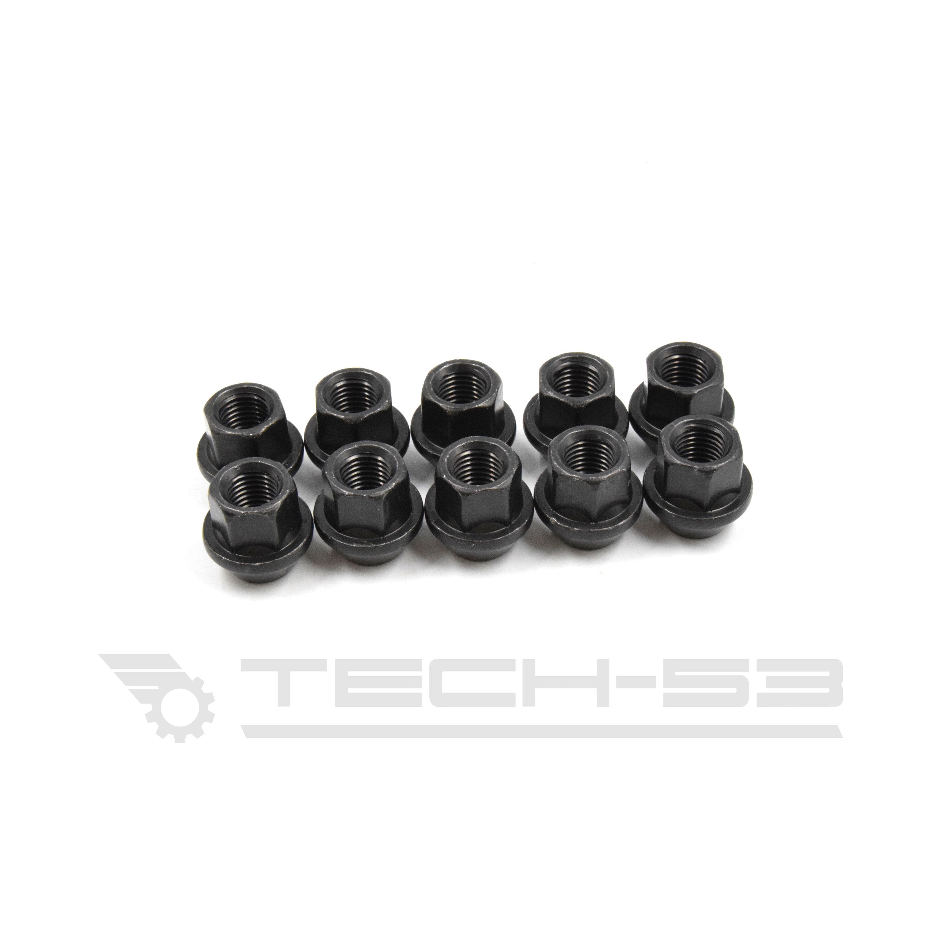 APEX BLACK 17MM M12X1.5 OPEN LUG NUT (Pack of 10)