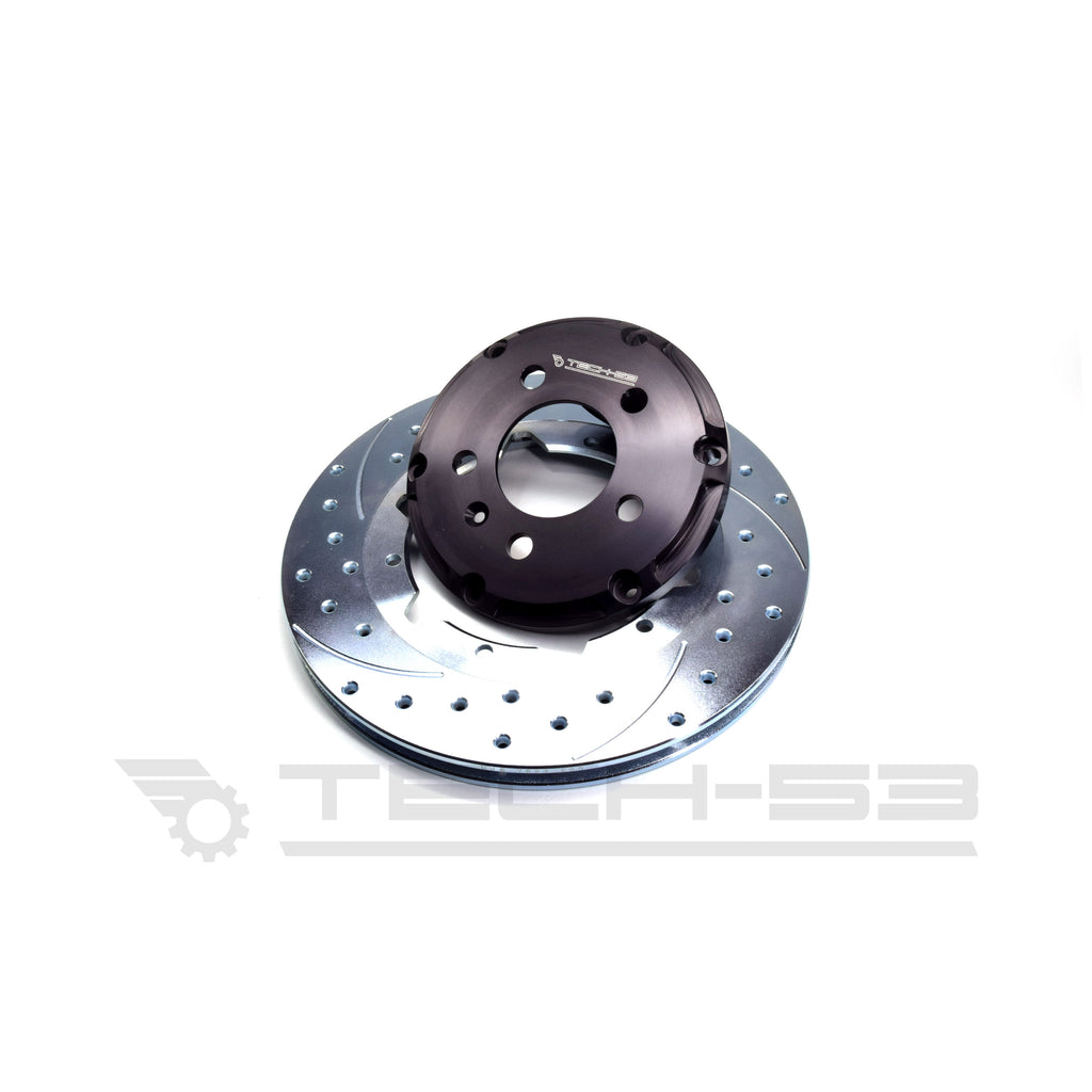 SRP drilled performance two piece rotor for VW MK1, MK2, MK3 and BMW E30 