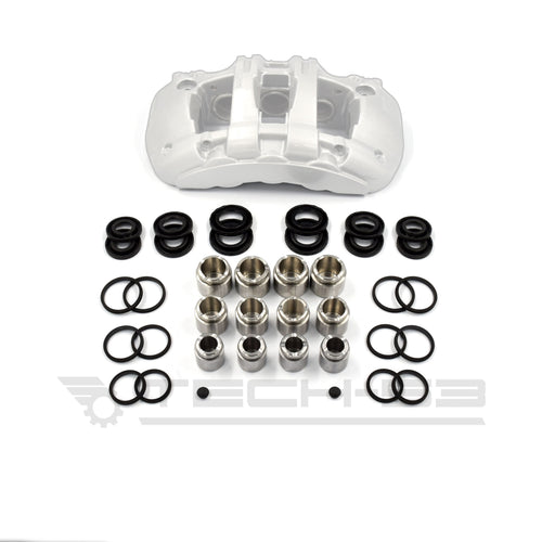 Upgrade kit for BMW E82 / 135i Brembo caliper piston kit with caliper in background