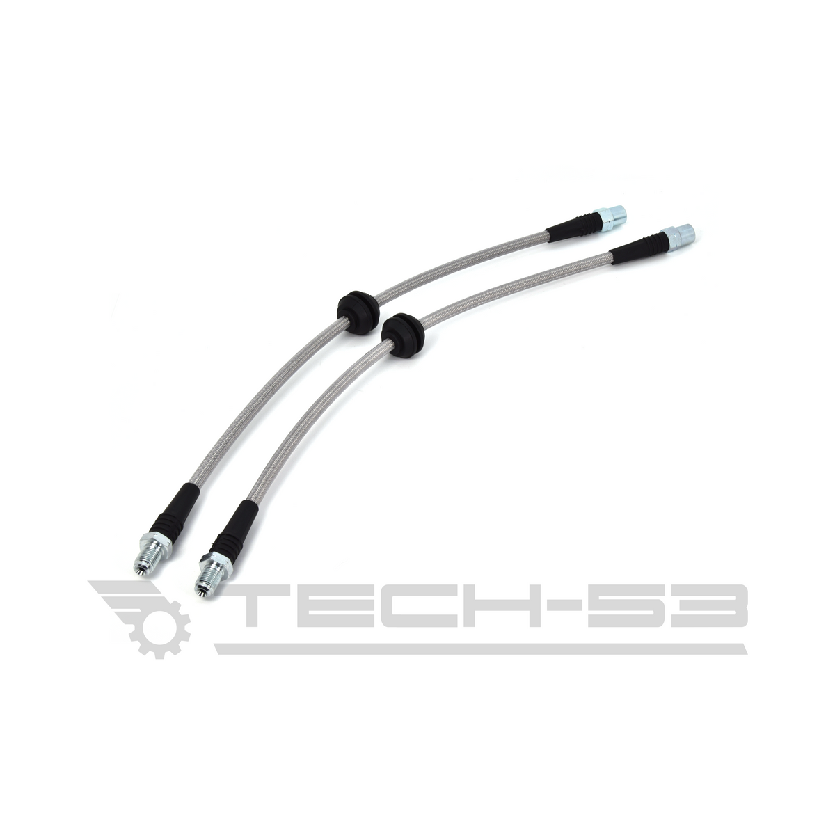 VW MK1/MK2 FRONT STAINLESS STEEL BRAKE LINE PAIR – DOT COMPLIANT – Tech-53