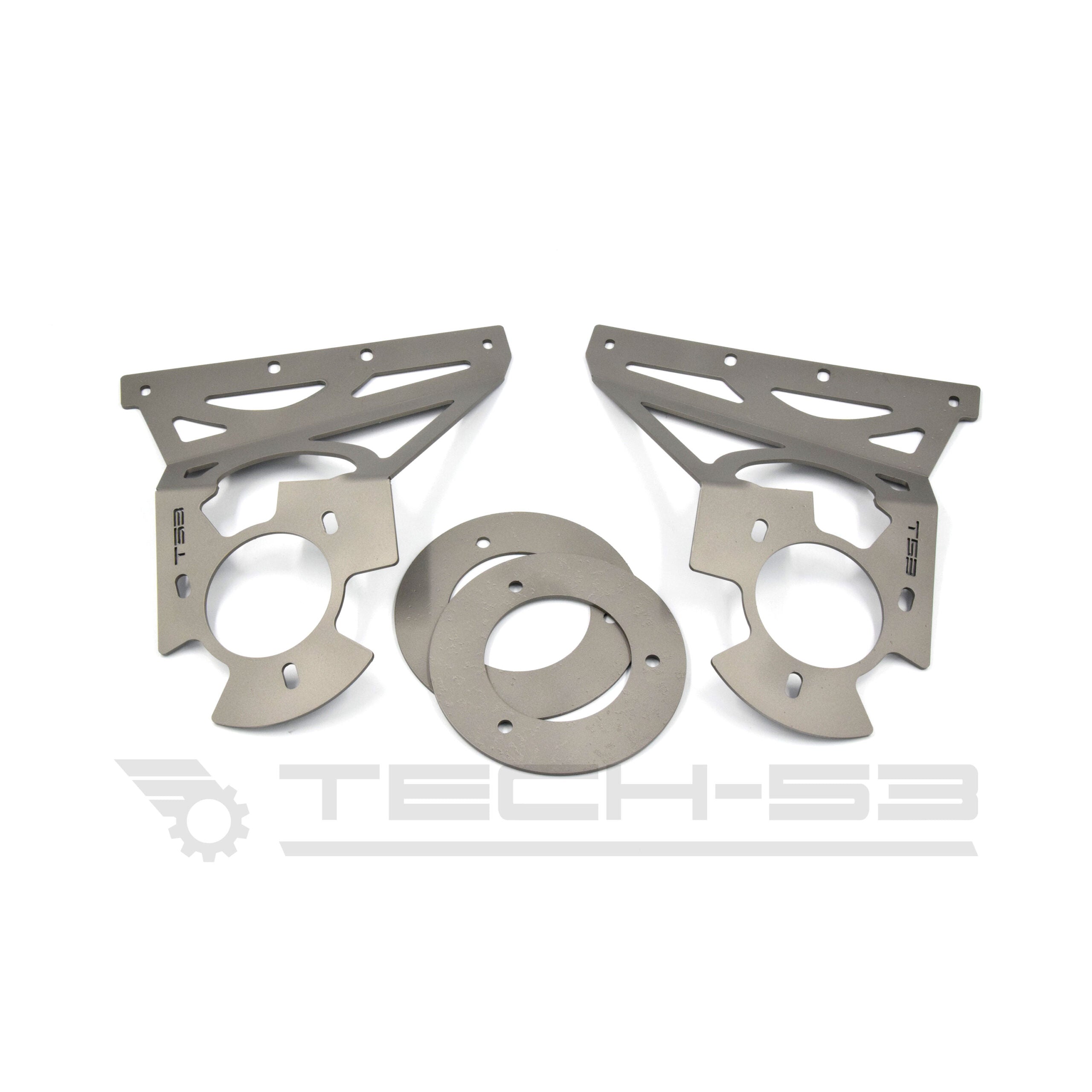 Full Tech53 bolt-on strut tower reinforcement plates kit for BMW E46