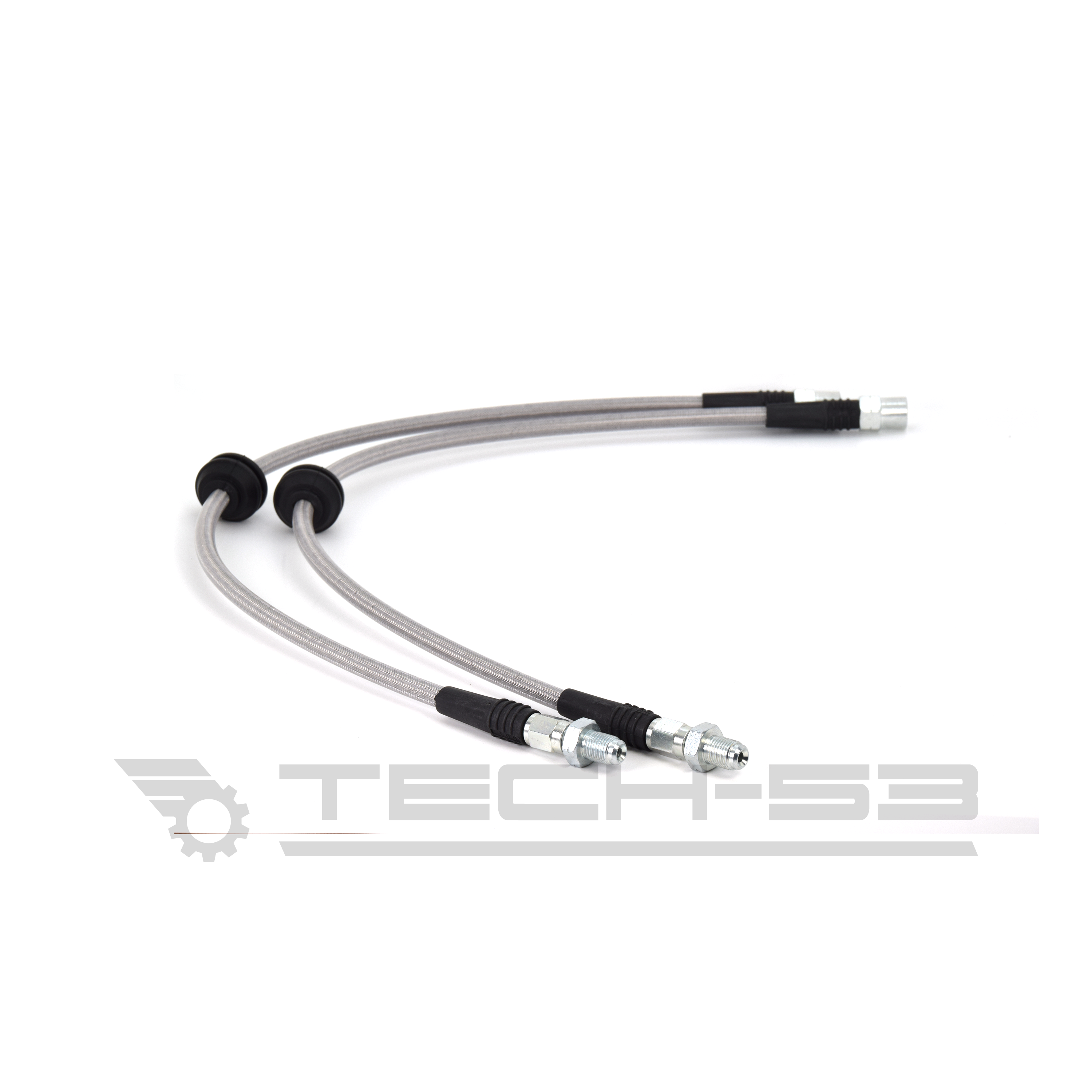 BMW E46 (NON-M) FRONT Stainless Steel Brake Line PAIR – DOT Compliant