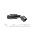 #6 45 degree black hose end