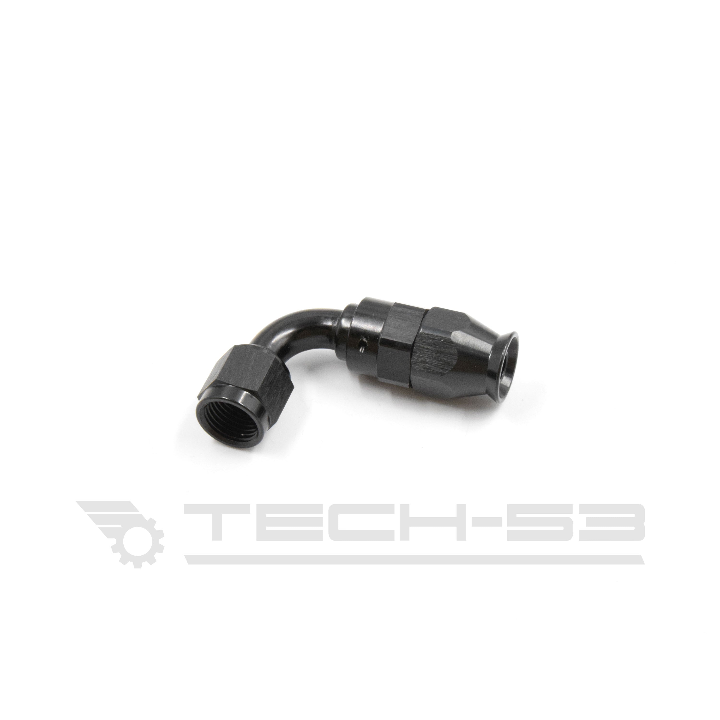 #6 90 degree black hose end