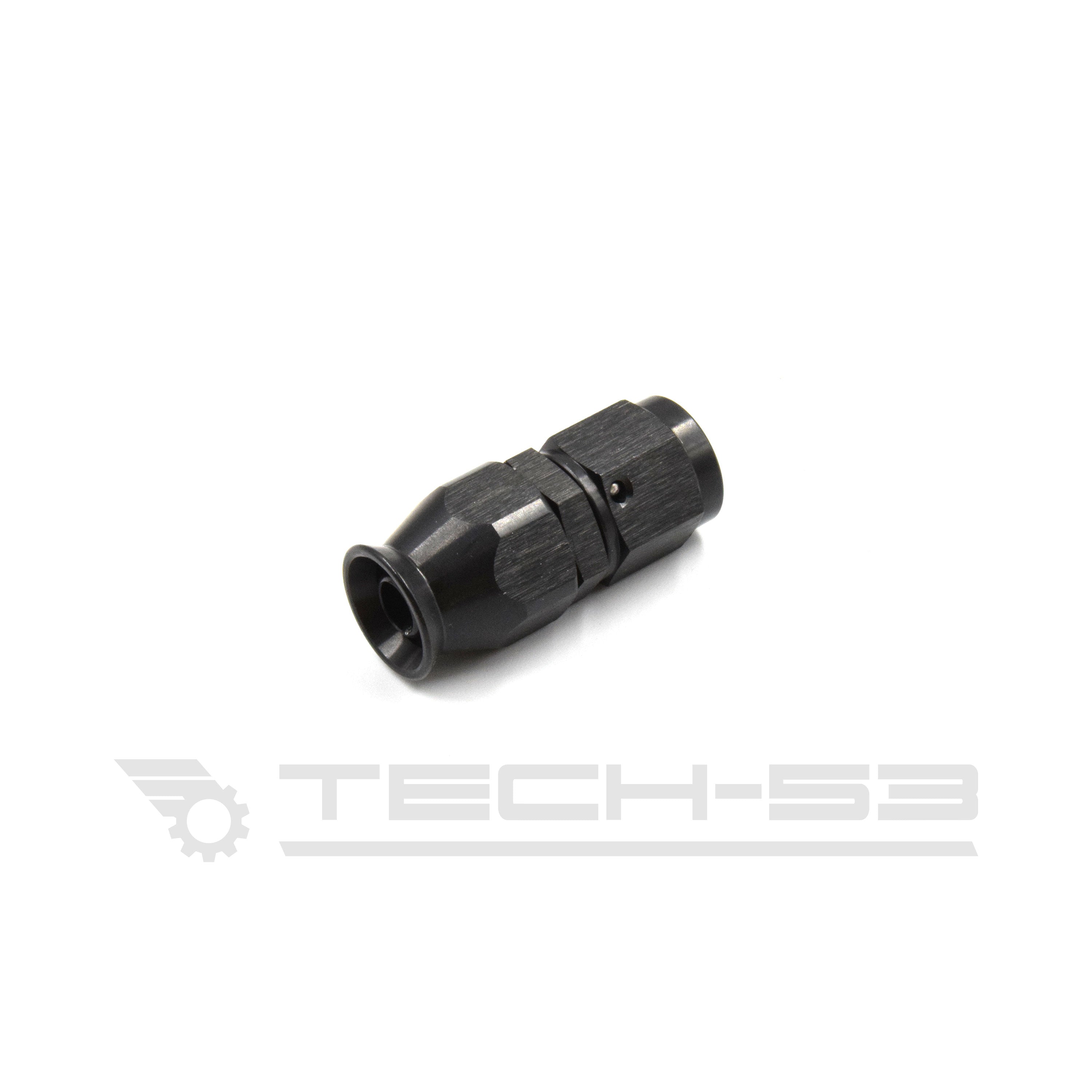 #6 straight black hose end