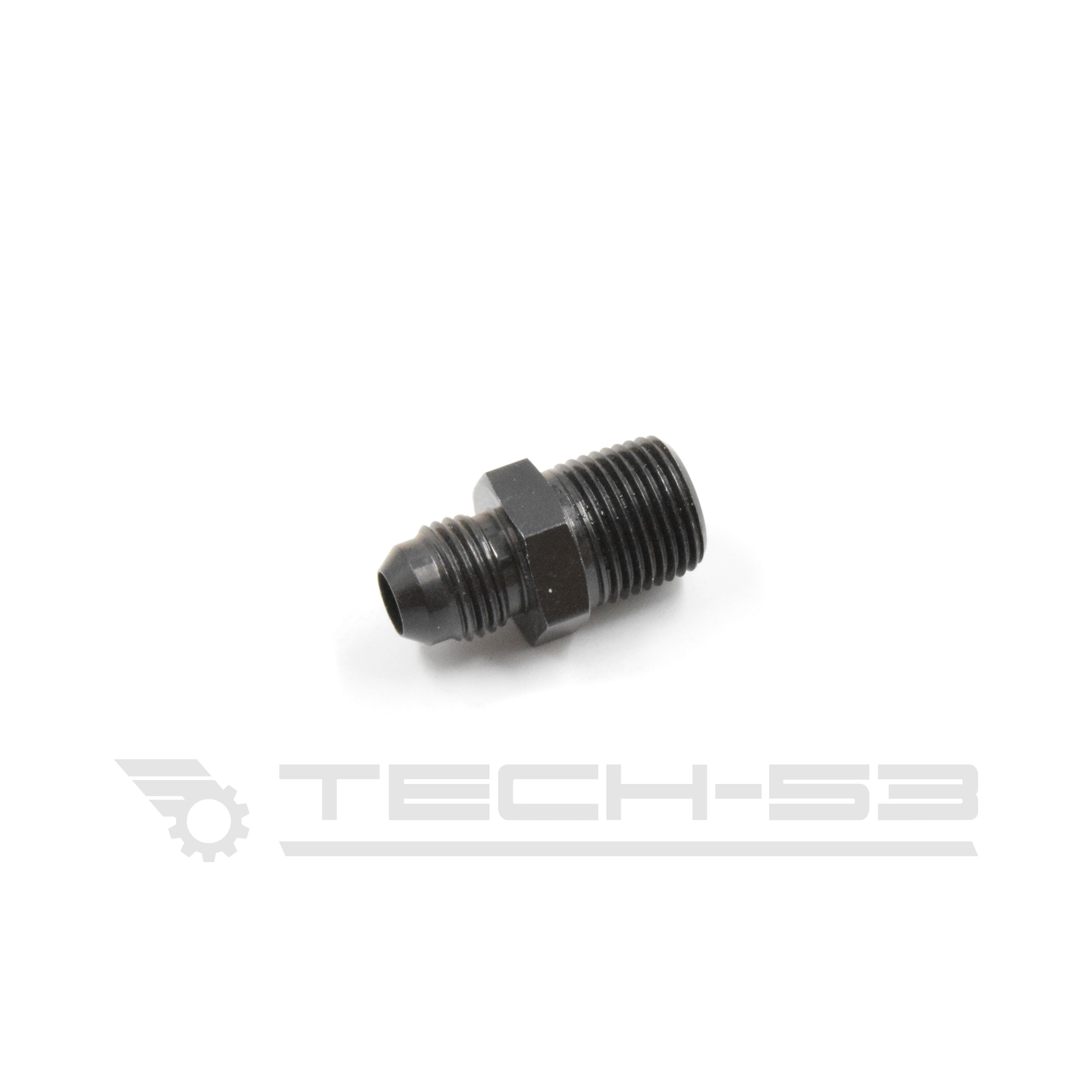-6 to 1/4 NPT male black aluminum fitting