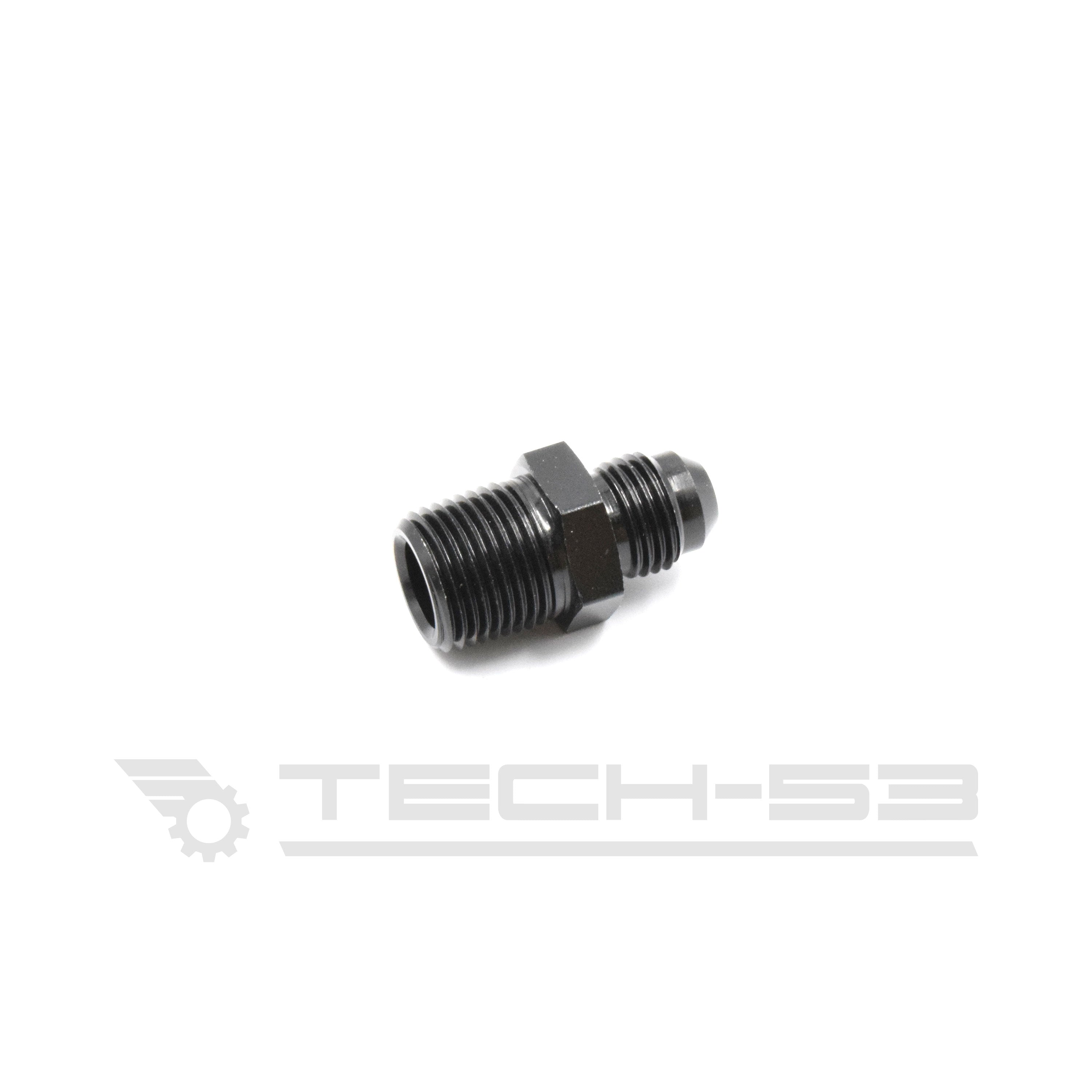 -6 to 3/8 NPT male black aluminum fitting