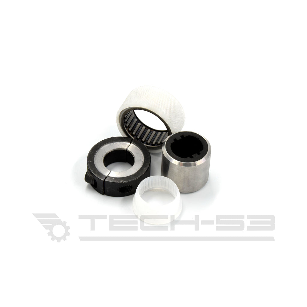 Rebuild kit for VW MK1 lower steering column comes with inner race, bearing, retainer and sleeve.