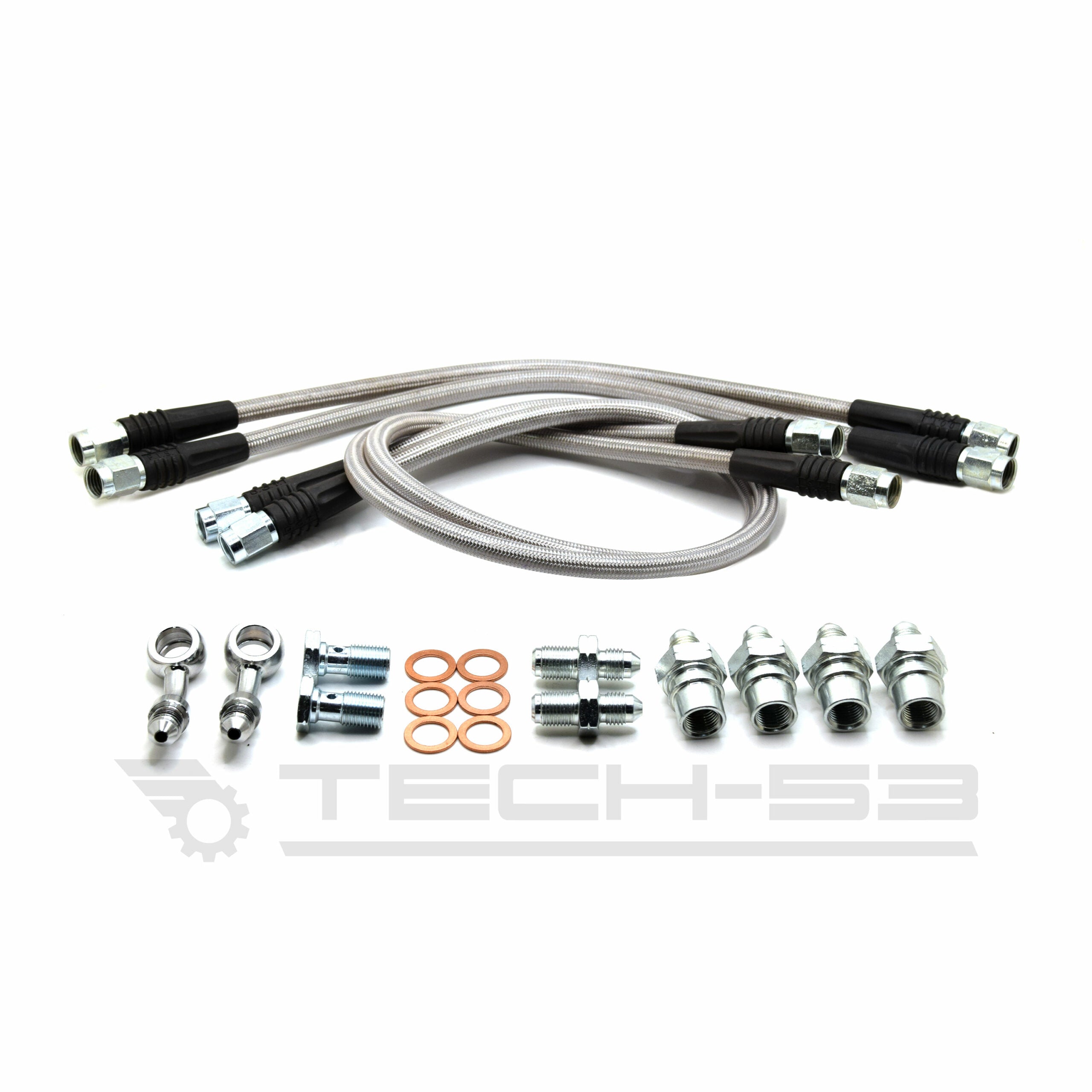 DOT compliant front and rear braided stainless steel brake lines for Nissan 350Z / 370Z