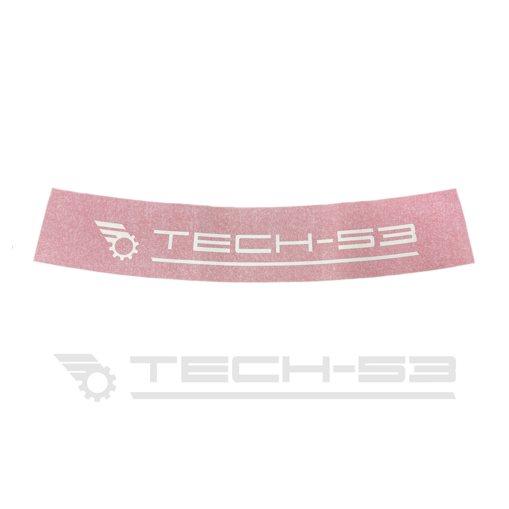 Curved Tech53 red windshield banner