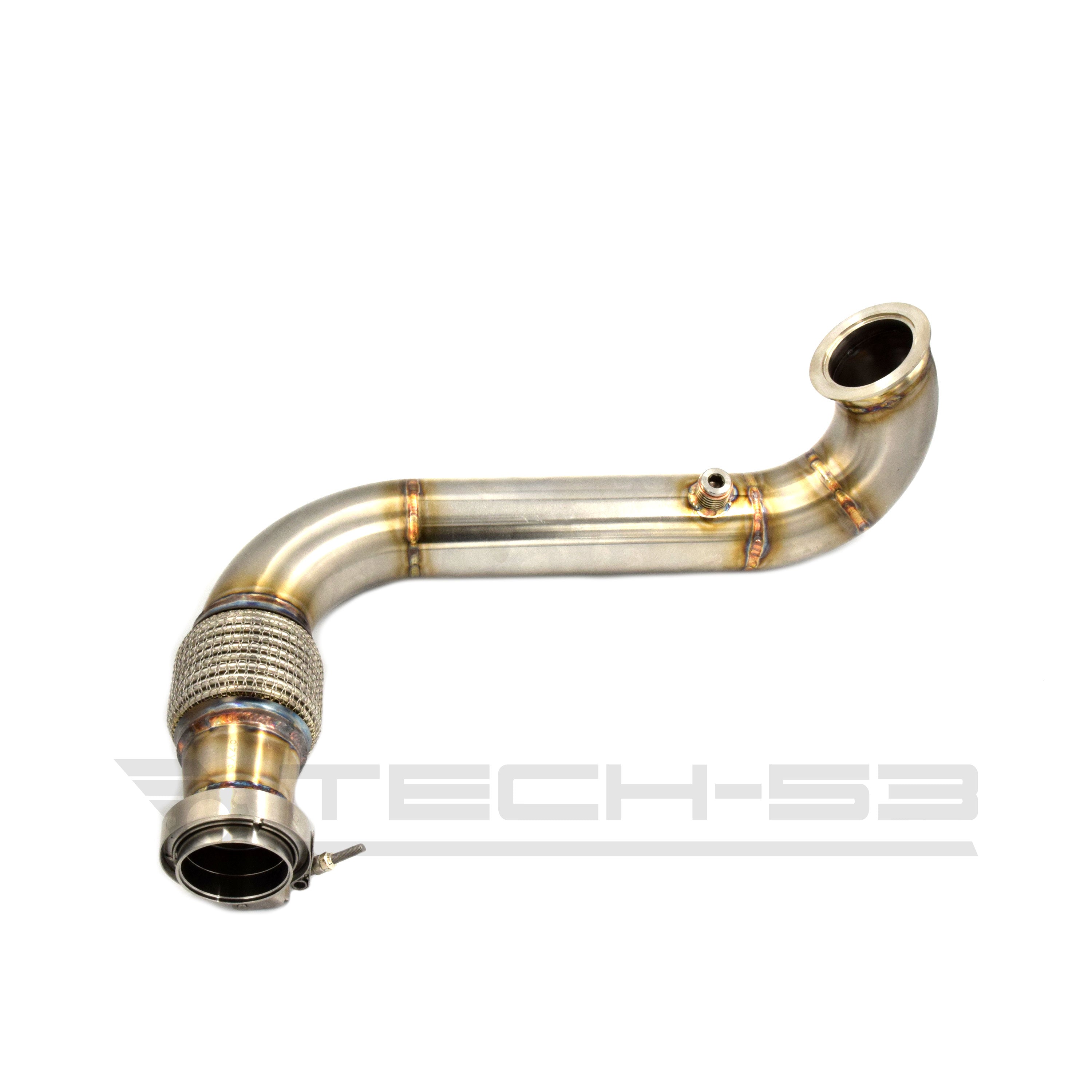 Custom downpipe for 1.4T swapped MK1 Volkswagen