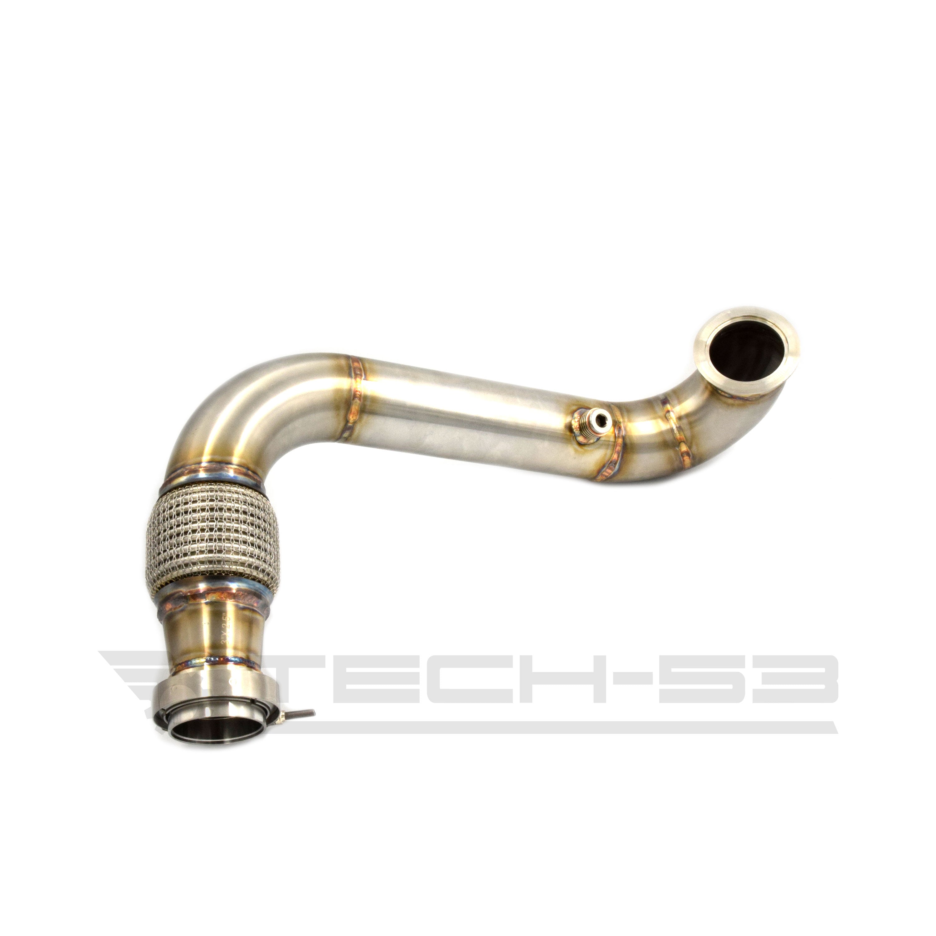 Custom downpipe for 1.4T swapped MK1 Volkswagen