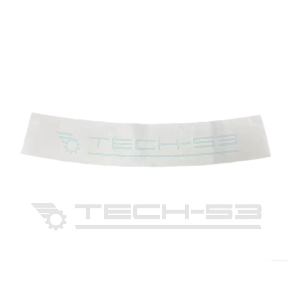 Curved Tech53 white windshield banner