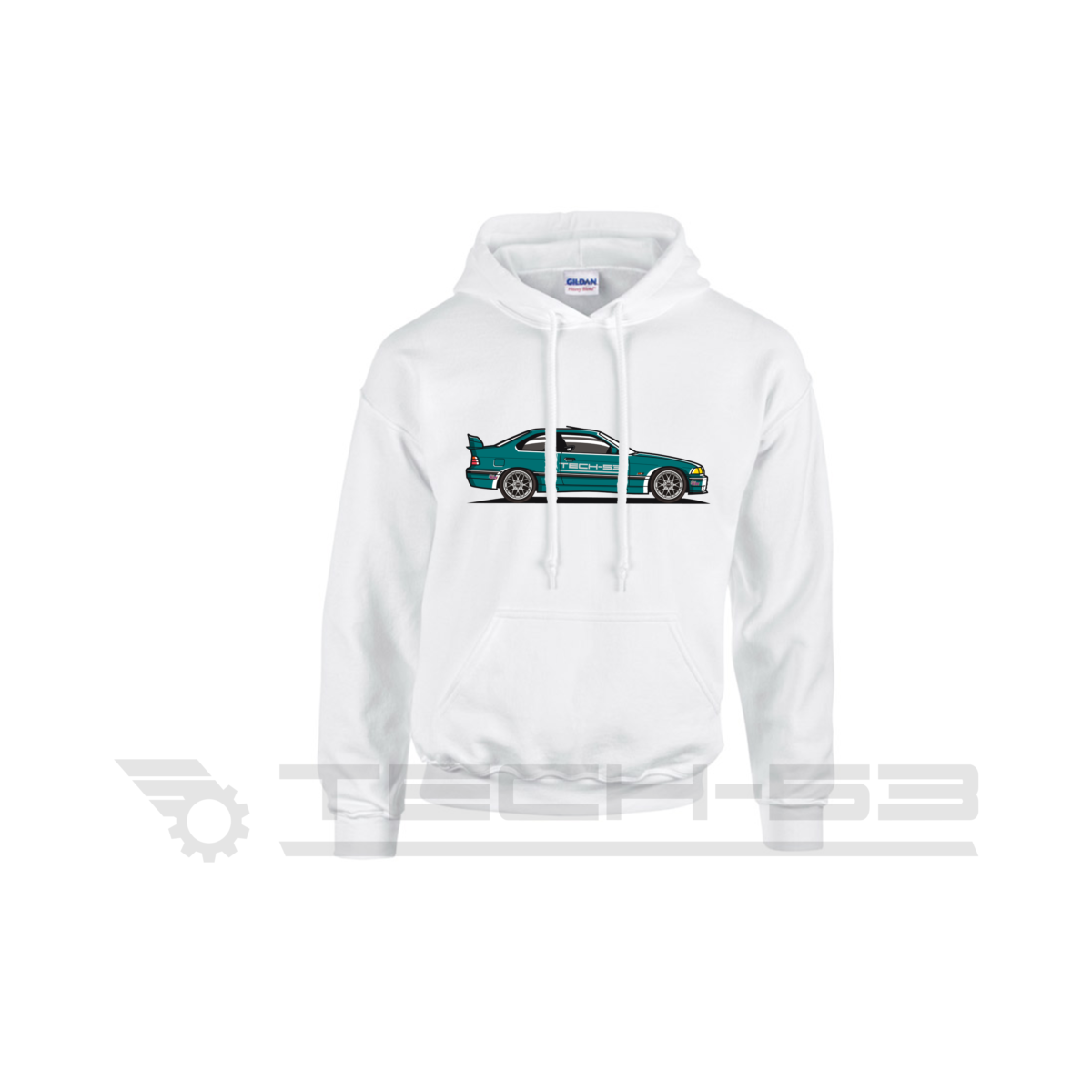 TECH-53 BMW E36 WHITE HOODIE - Tech 53